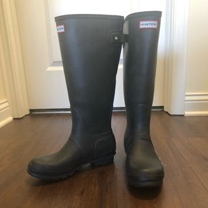 Matte Black Hunter Rain Boots